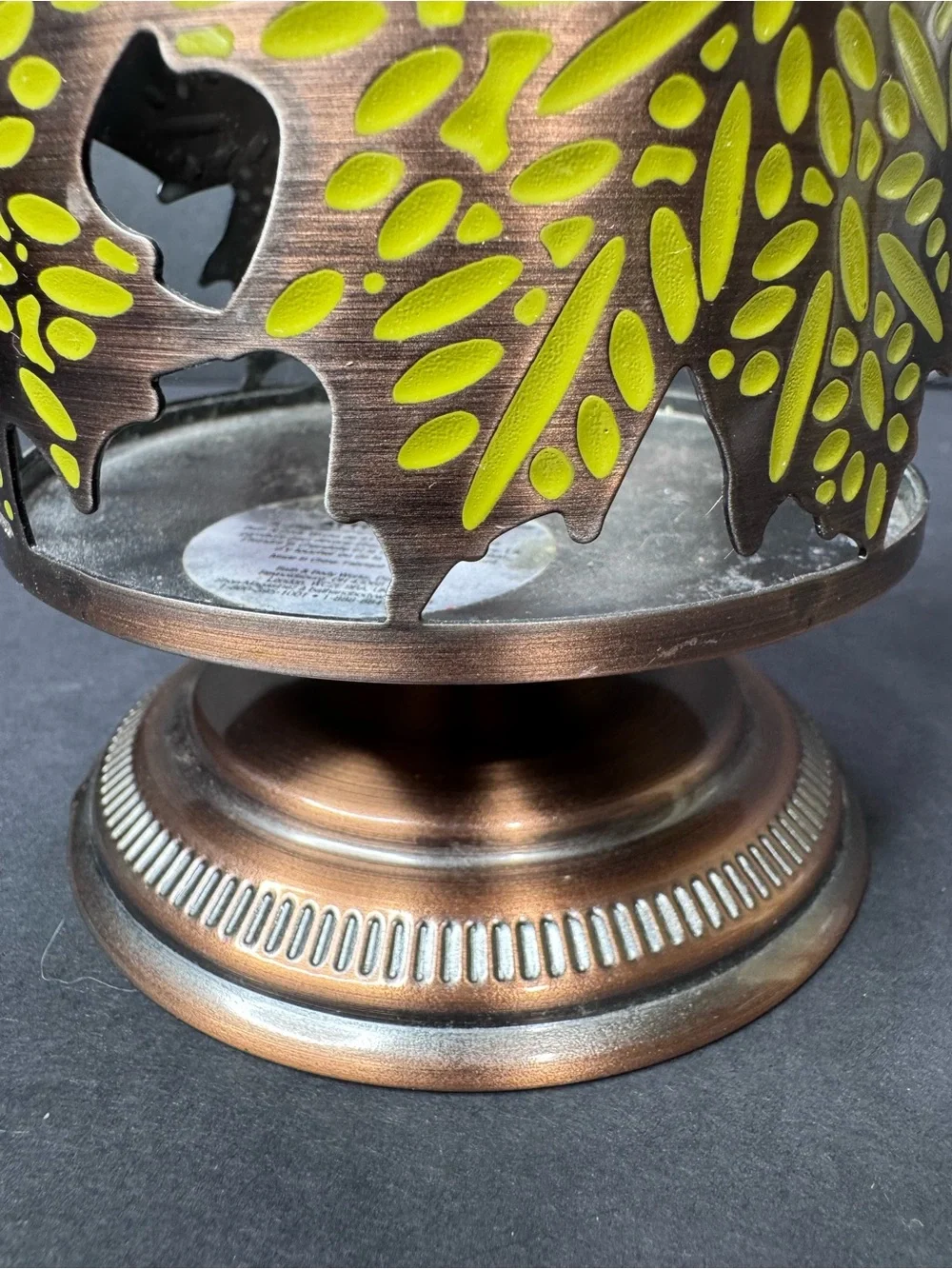 Bath & Body Works 3-Wick Candle Holders Set of 2 Silver Snowflake Bronze Leaf
